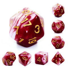 Cherry Cream RPG Dice Set - Foam Brain